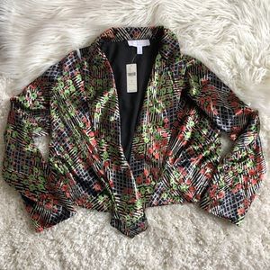 NWT ETT TWA ANTHROPOLOGIE green velour blazer 8